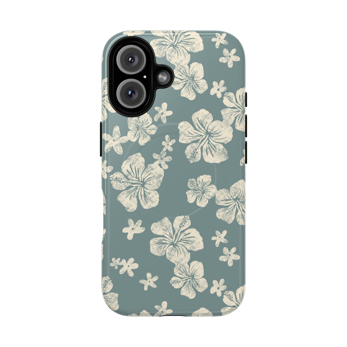 Vintage Hibiscus Phone Case | Floral Tropical Pattern, Matte Magnetic