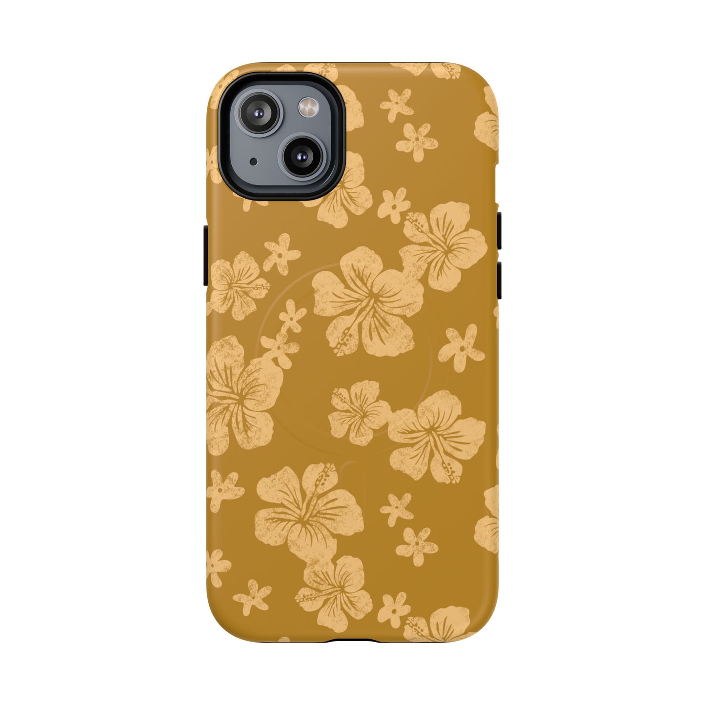 Vintage Hibiscus Phone Case | Floral Tropical Pattern, Matte Magnetic