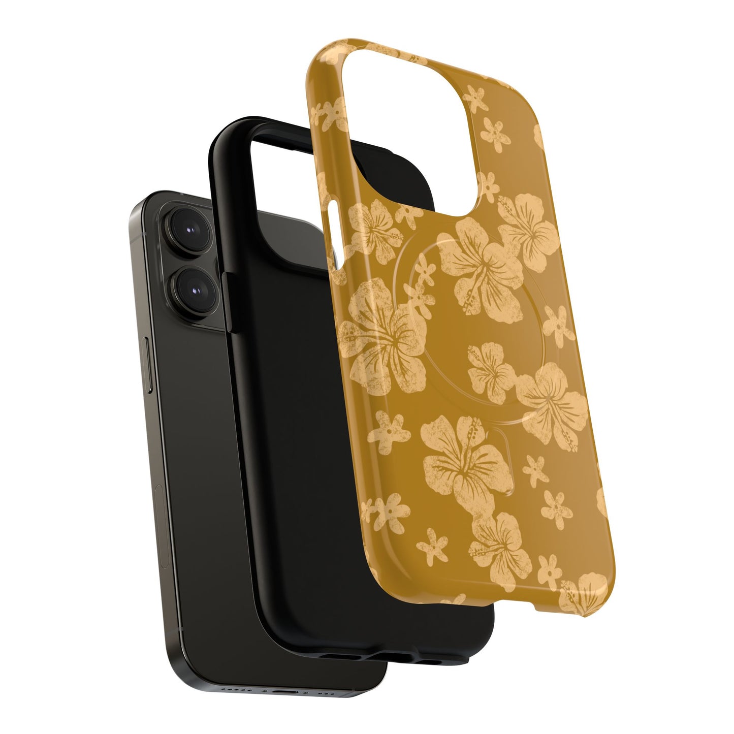 Vintage Hibiscus Phone Case | Floral Tropical Pattern, Matte Magnetic