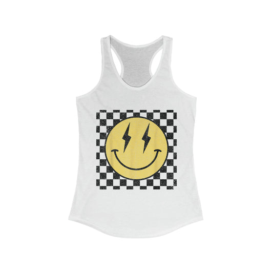 Checkered Smiley Tank Top