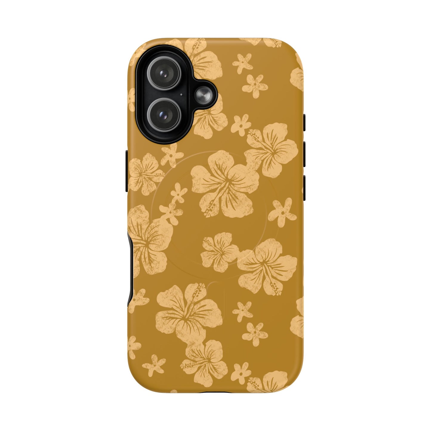 Vintage Hibiscus Phone Case | Floral Tropical Pattern, Matte Magnetic