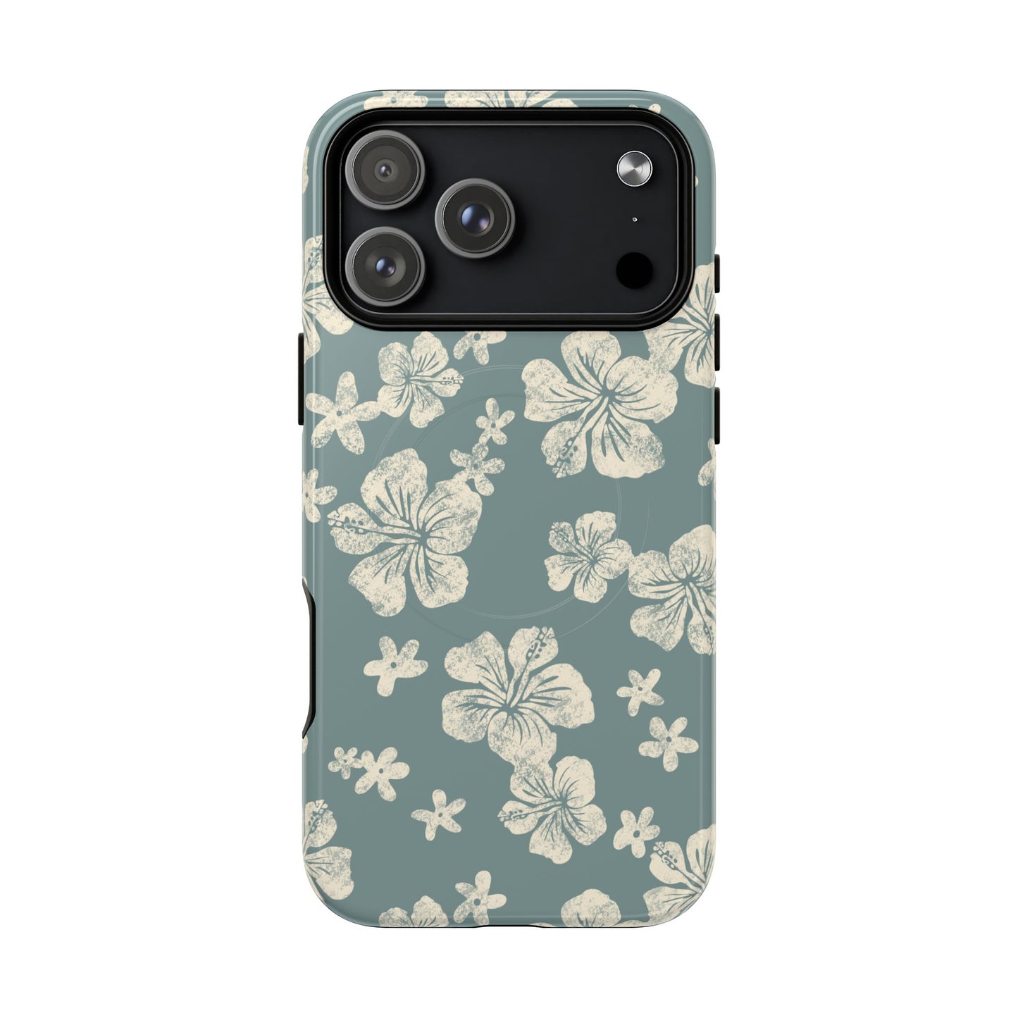 Vintage Hibiscus Phone Case | Floral Tropical Pattern, Matte Magnetic