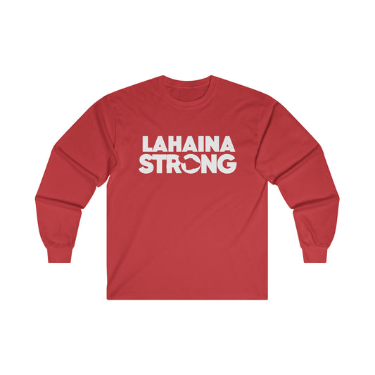 Lahaina Strong Longsleeve Tee-Red