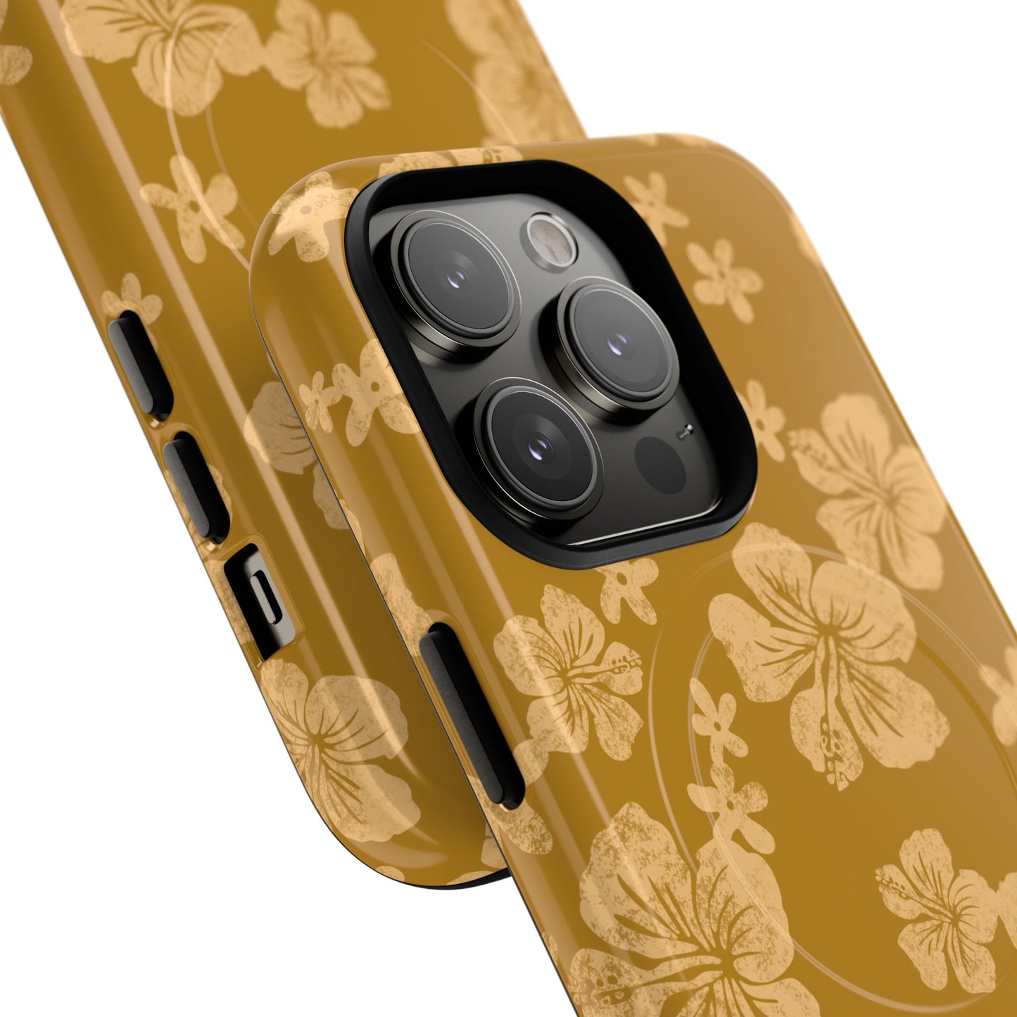 Vintage Hibiscus Phone Case | Floral Tropical Pattern, Matte Magnetic