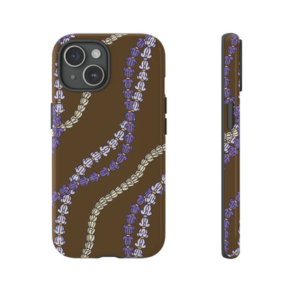 Crown Flower and Pikake Lei Phone Case-Brown