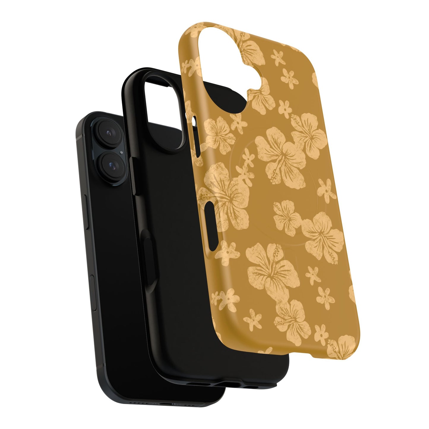 Vintage Hibiscus Phone Case | Floral Tropical Pattern, Matte Magnetic