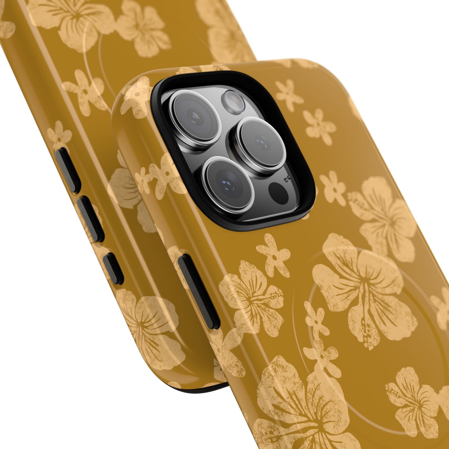 Vintage Hibiscus Phone Case | Floral Tropical Pattern, Matte Magnetic