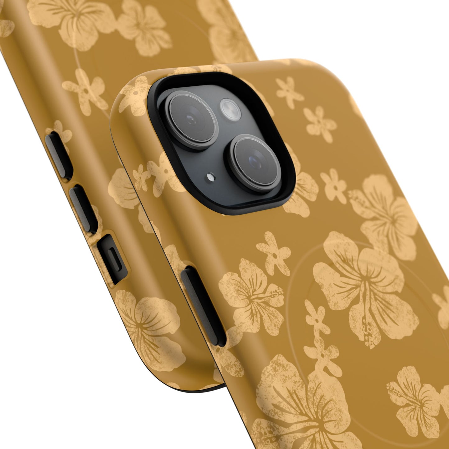 Vintage Hibiscus Phone Case | Floral Tropical Pattern, Matte Magnetic