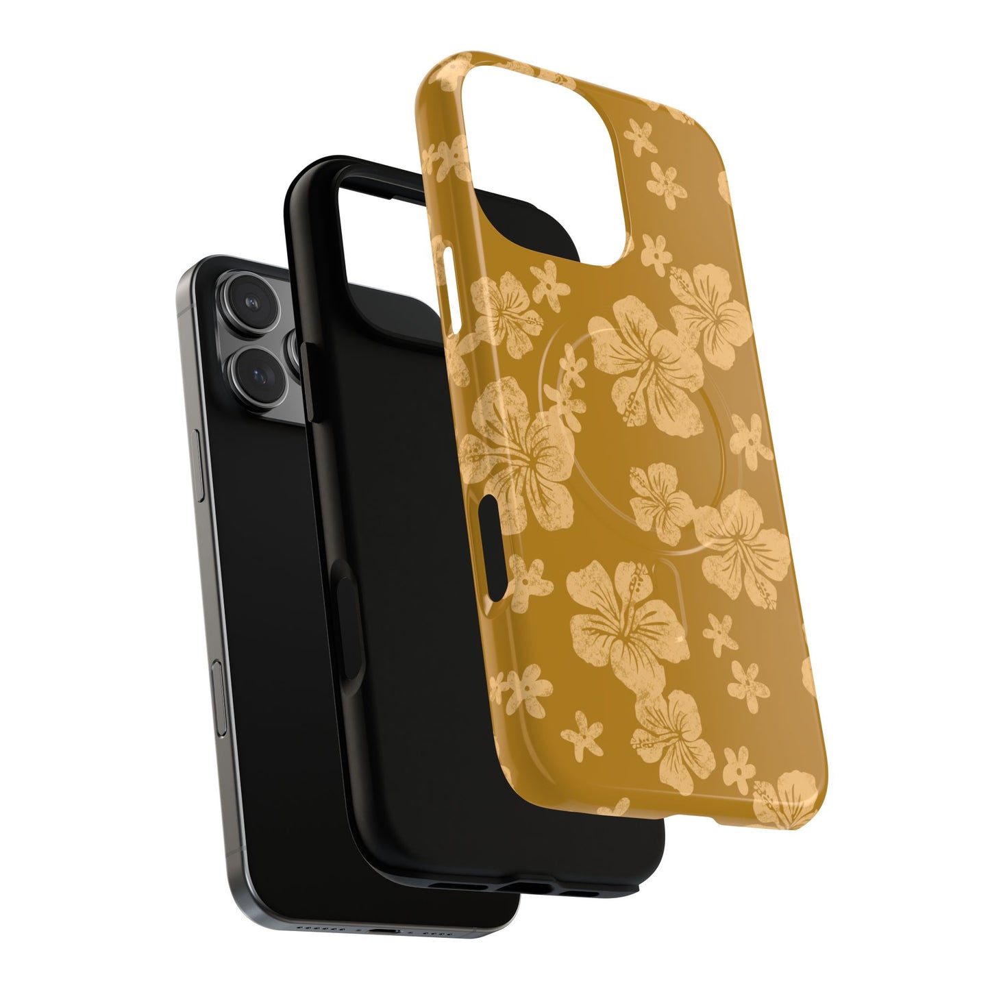 Vintage Hibiscus Phone Case | Floral Tropical Pattern, Matte Magnetic