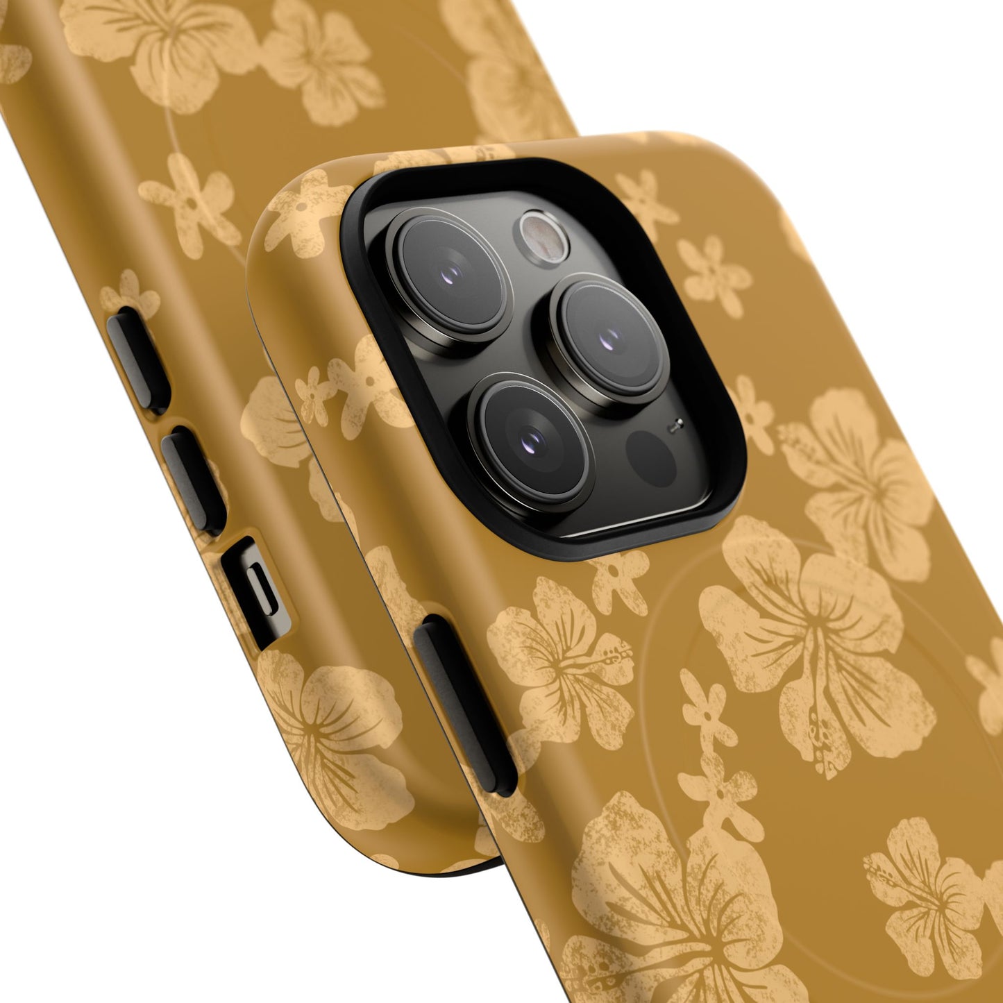Vintage Hibiscus Phone Case | Floral Tropical Pattern, Matte Magnetic