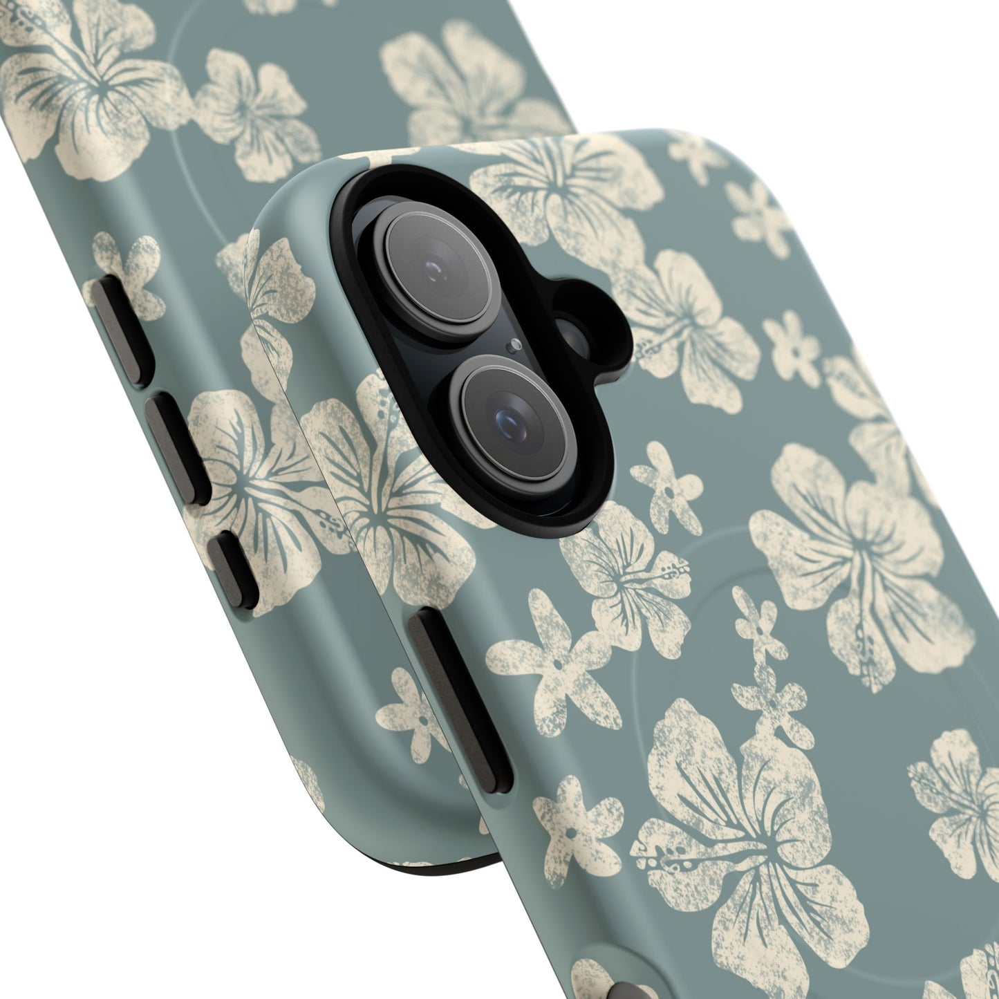 Vintage Hibiscus Phone Case | Floral Tropical Pattern, Matte Magnetic