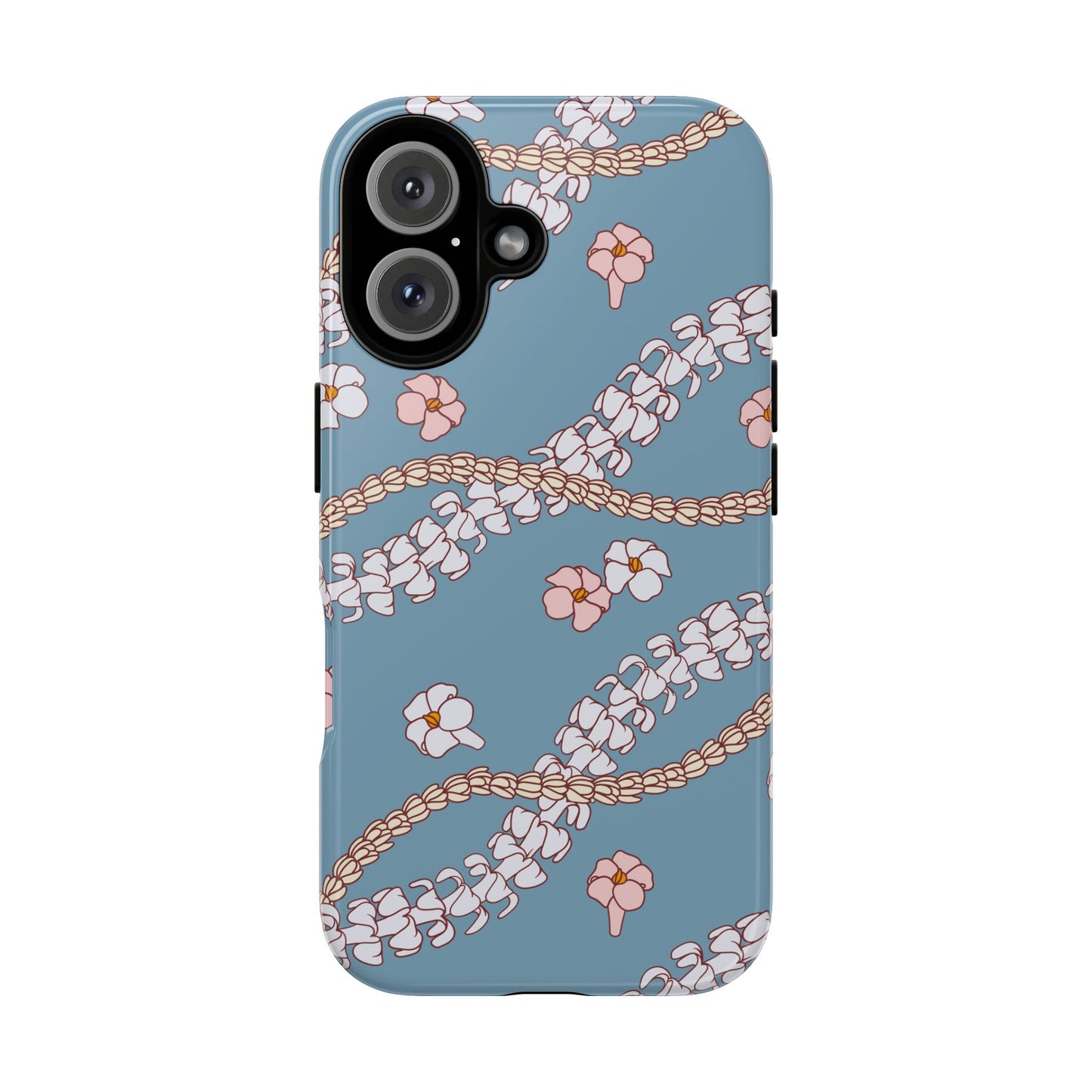 Puakenikeni and Pikake Lei Phone Case-Blue
