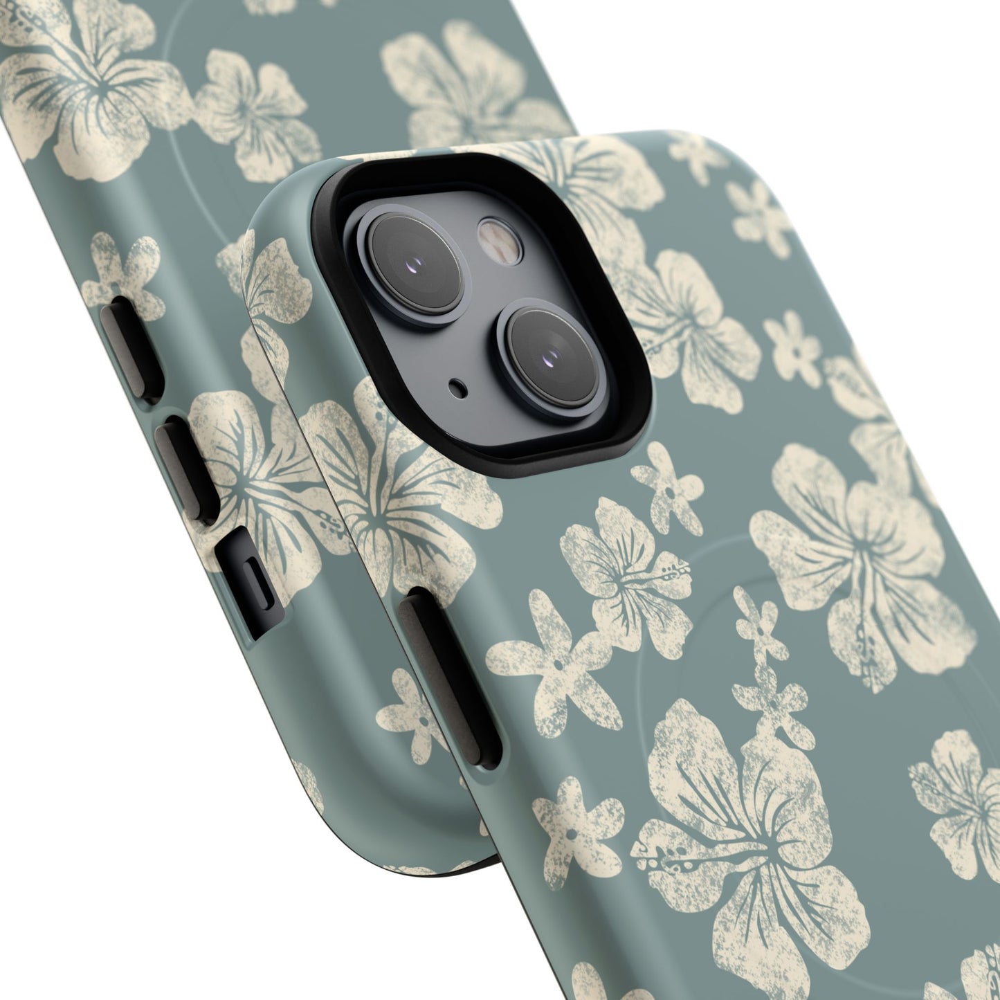 Vintage Hibiscus Phone Case | Floral Tropical Pattern, Matte Magnetic