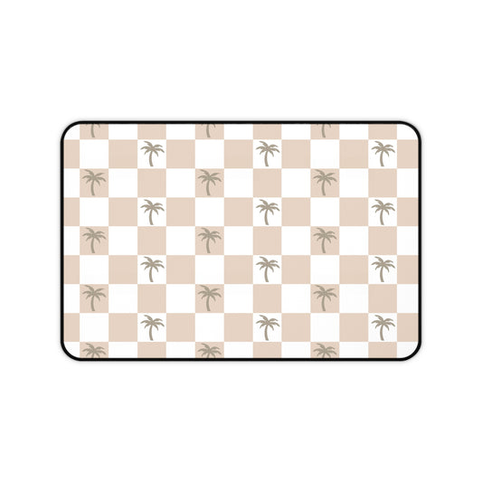 Palm Checkered Desk Mat