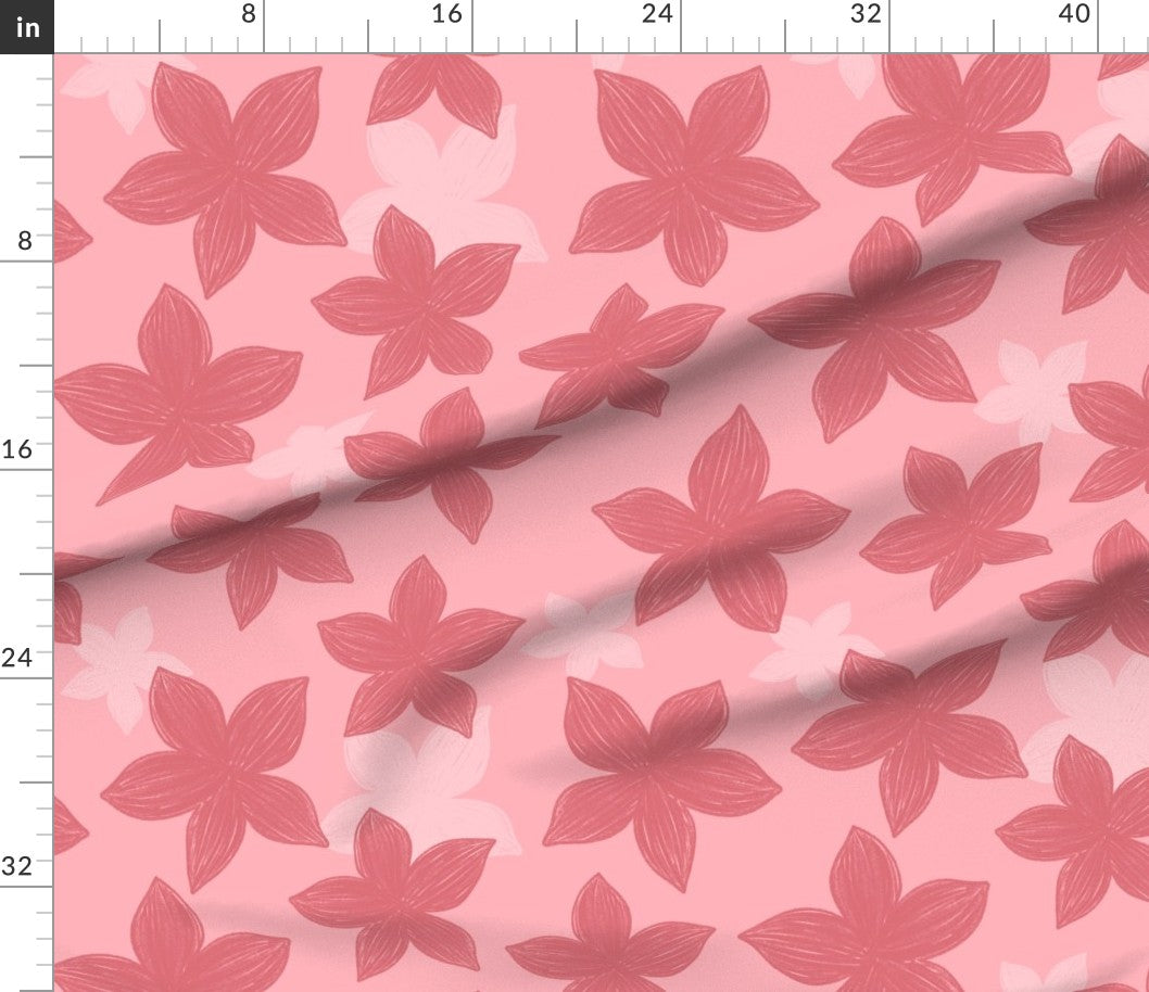 Sketch Plumeria Repeat Surface Pattern