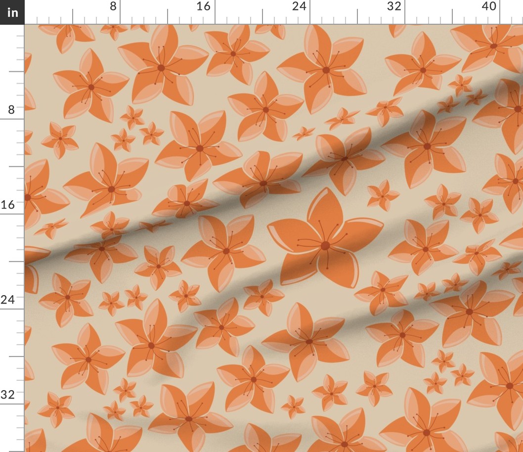 Stary Plumeria Repeat Surface Pattern