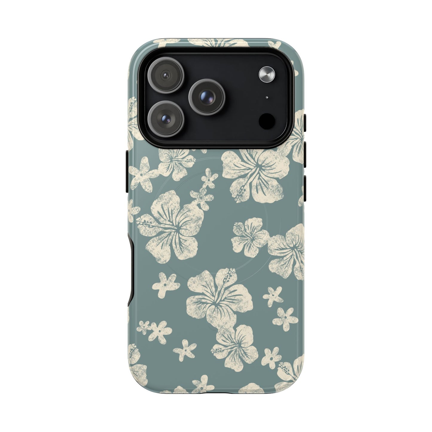 Vintage Hibiscus Phone Case | Floral Tropical Pattern, Matte Magnetic