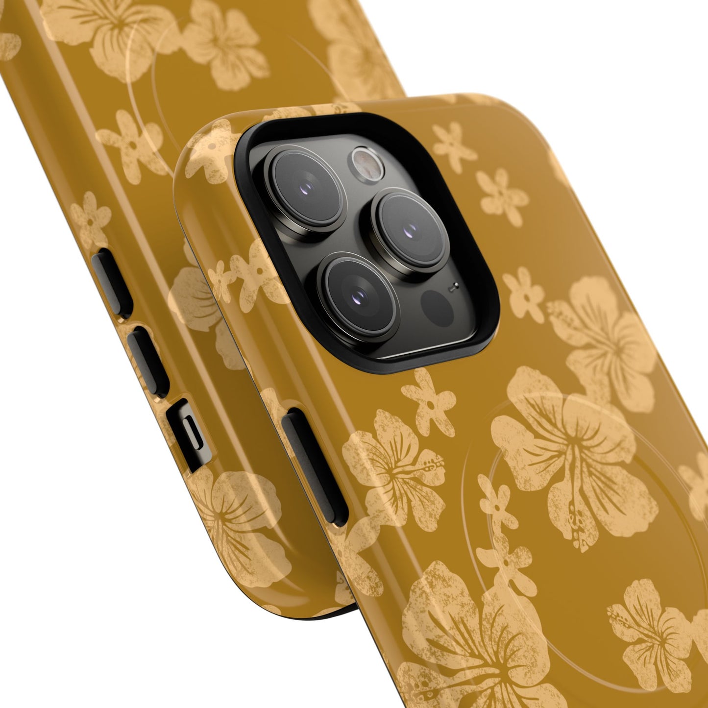 Vintage Hibiscus Phone Case | Floral Tropical Pattern, Matte Magnetic