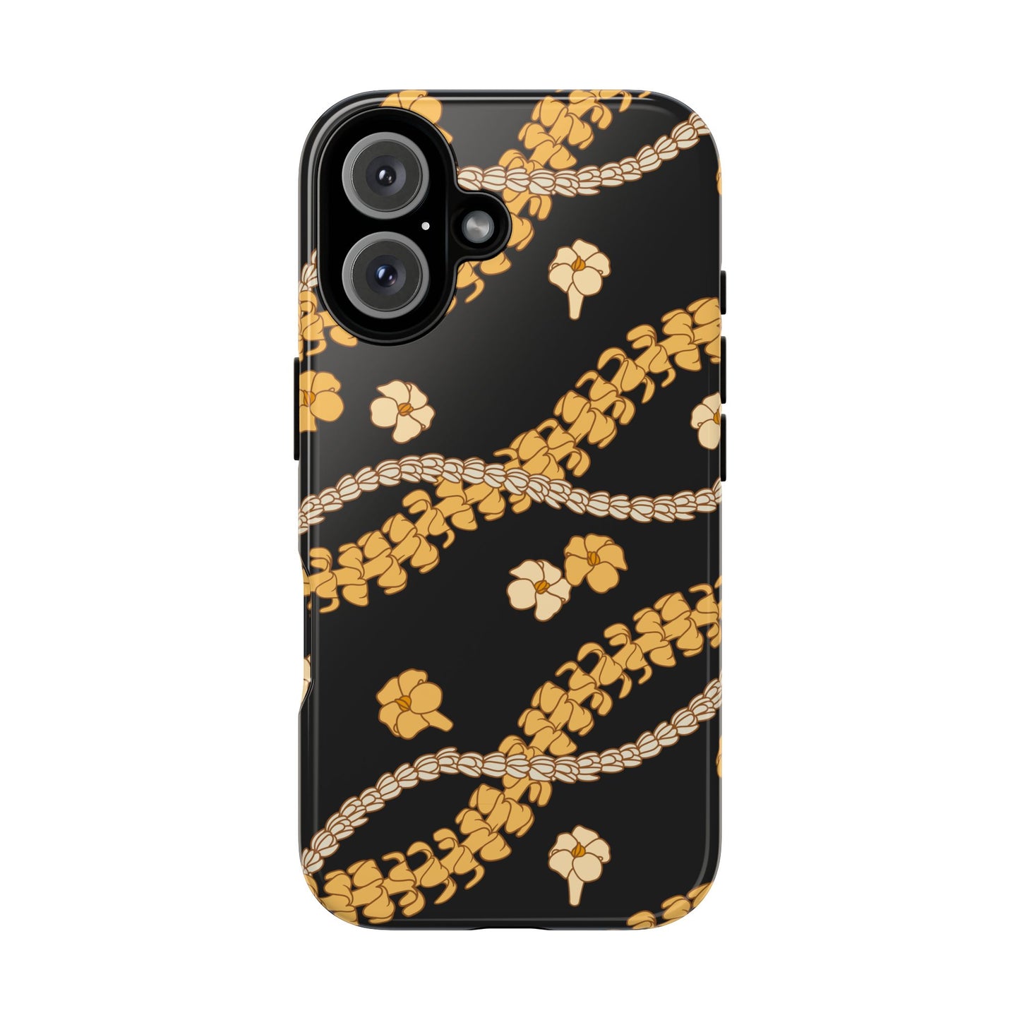 Puakenikeni and Pikake Phone Case-Black