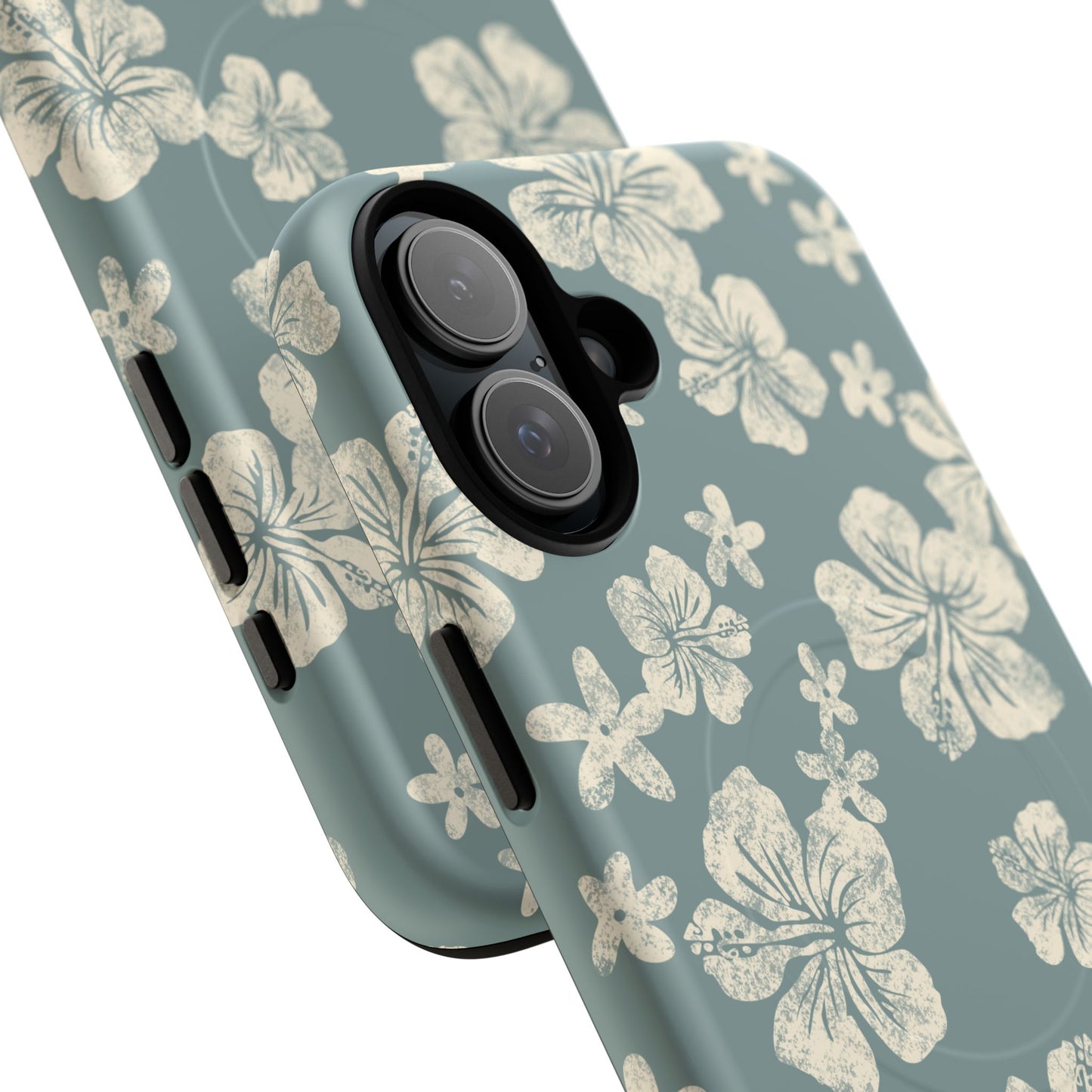 Vintage Hibiscus Phone Case | Floral Tropical Pattern, Matte Magnetic