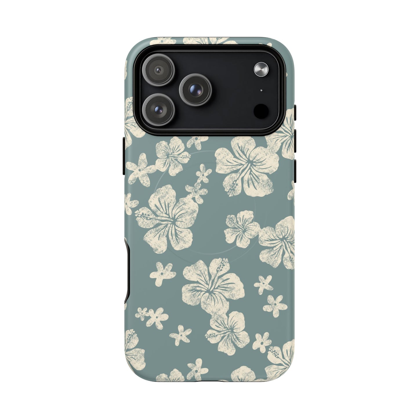 Vintage Hibiscus Phone Case | Floral Tropical Pattern, Matte Magnetic