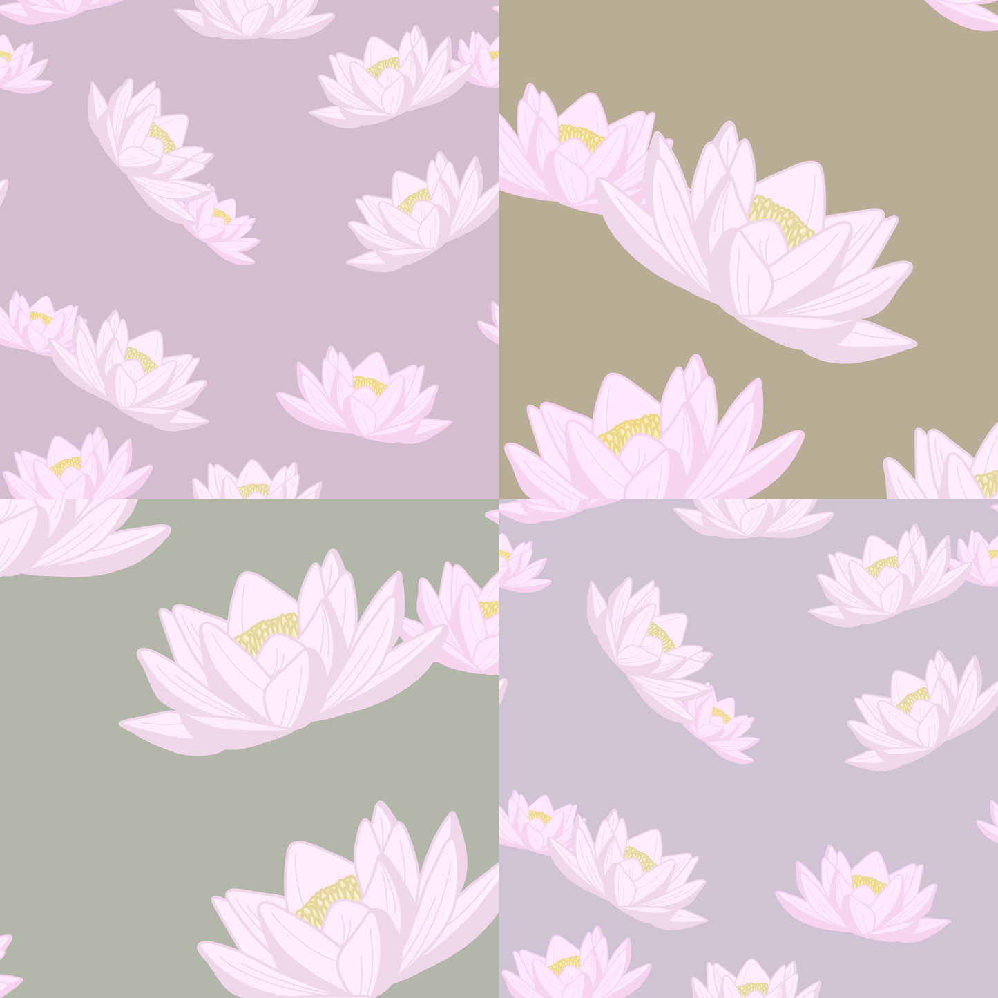 2 Tone Lotus Repeat Surface Pattern