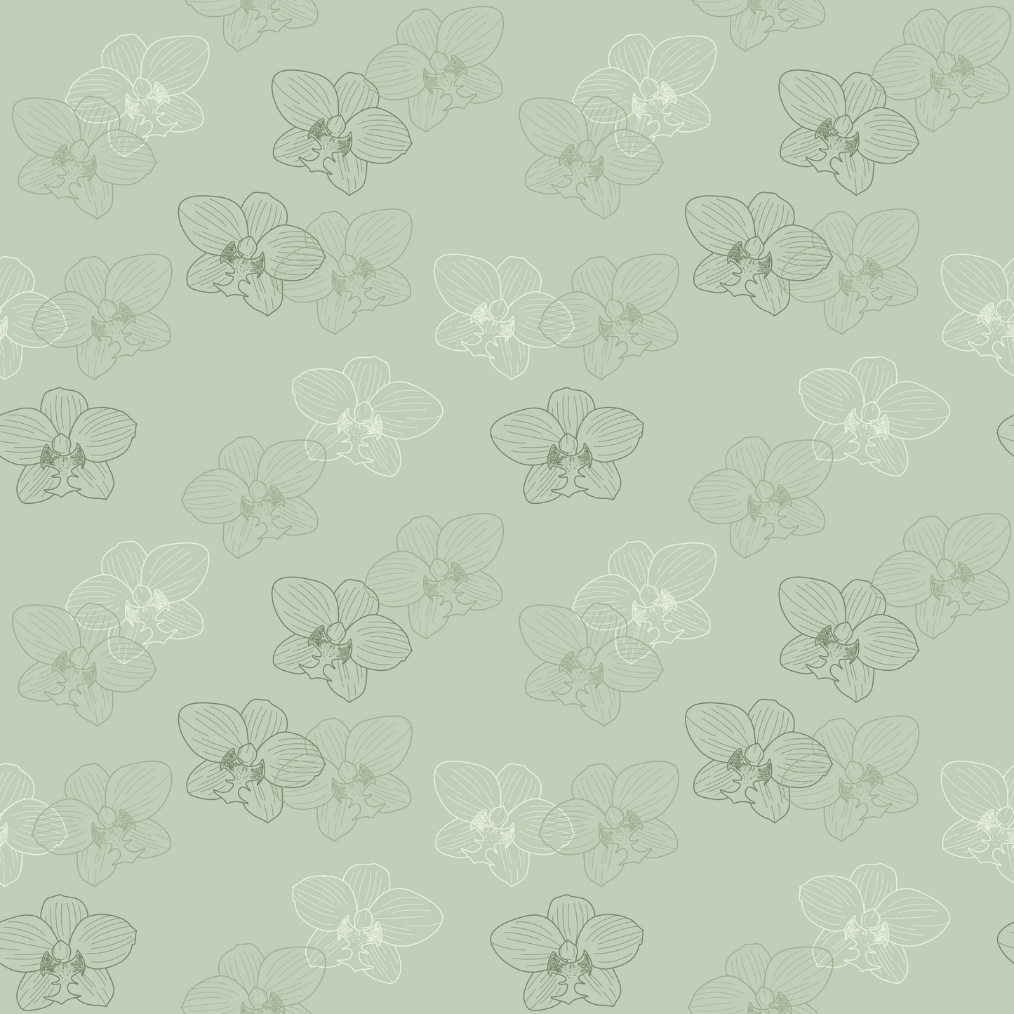 3 Tone Orchid Repeat Surface Pattern