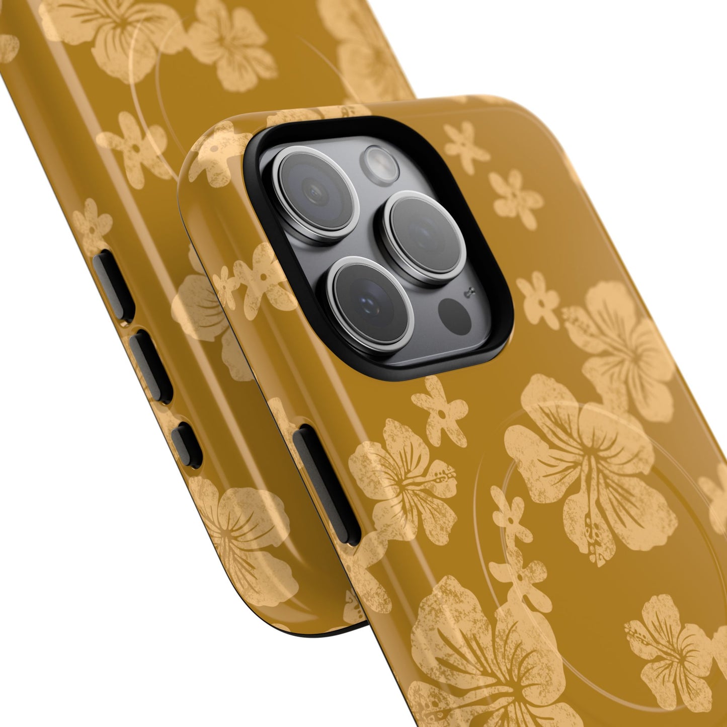 Vintage Hibiscus Phone Case | Floral Tropical Pattern, Matte Magnetic