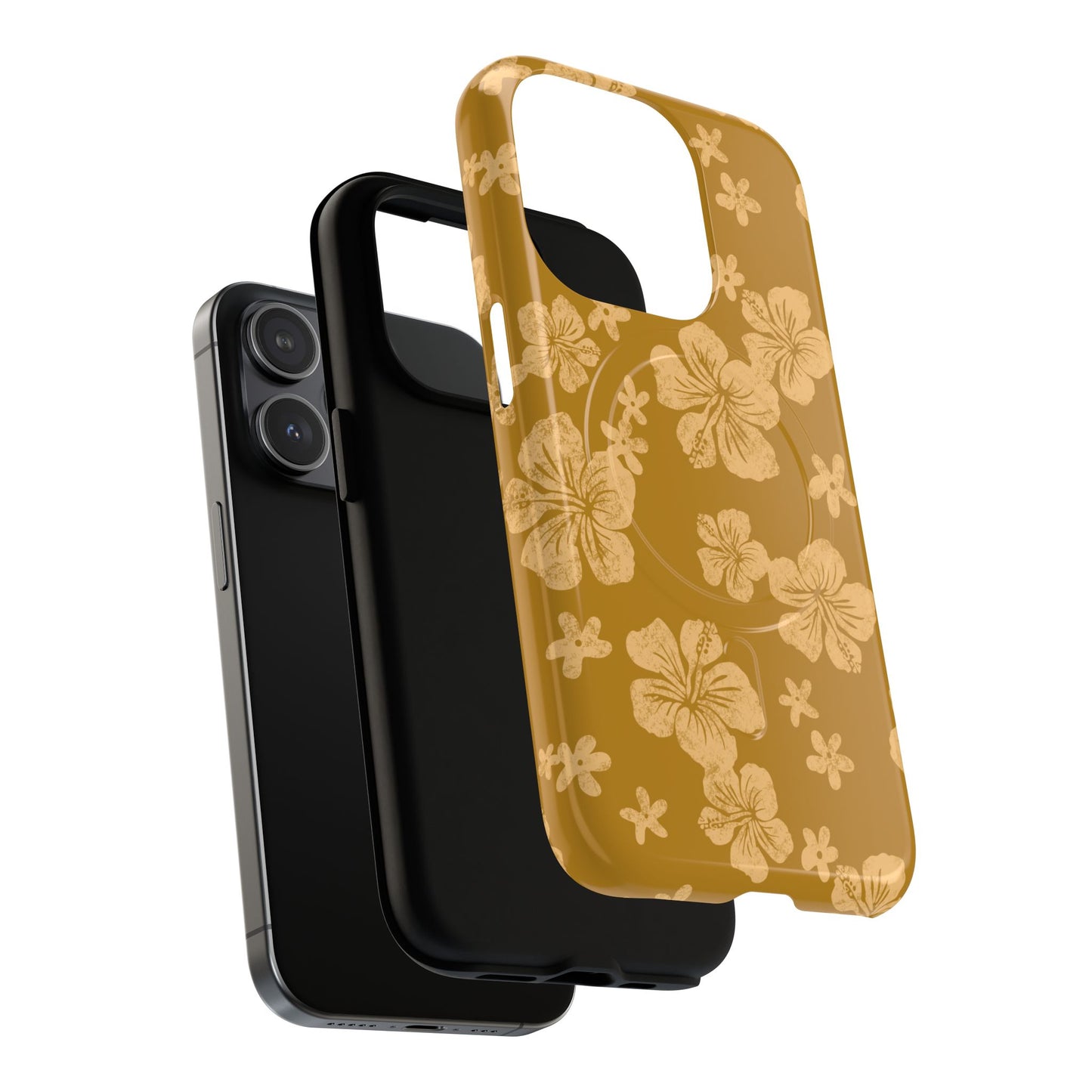 Vintage Hibiscus Phone Case | Floral Tropical Pattern, Matte Magnetic