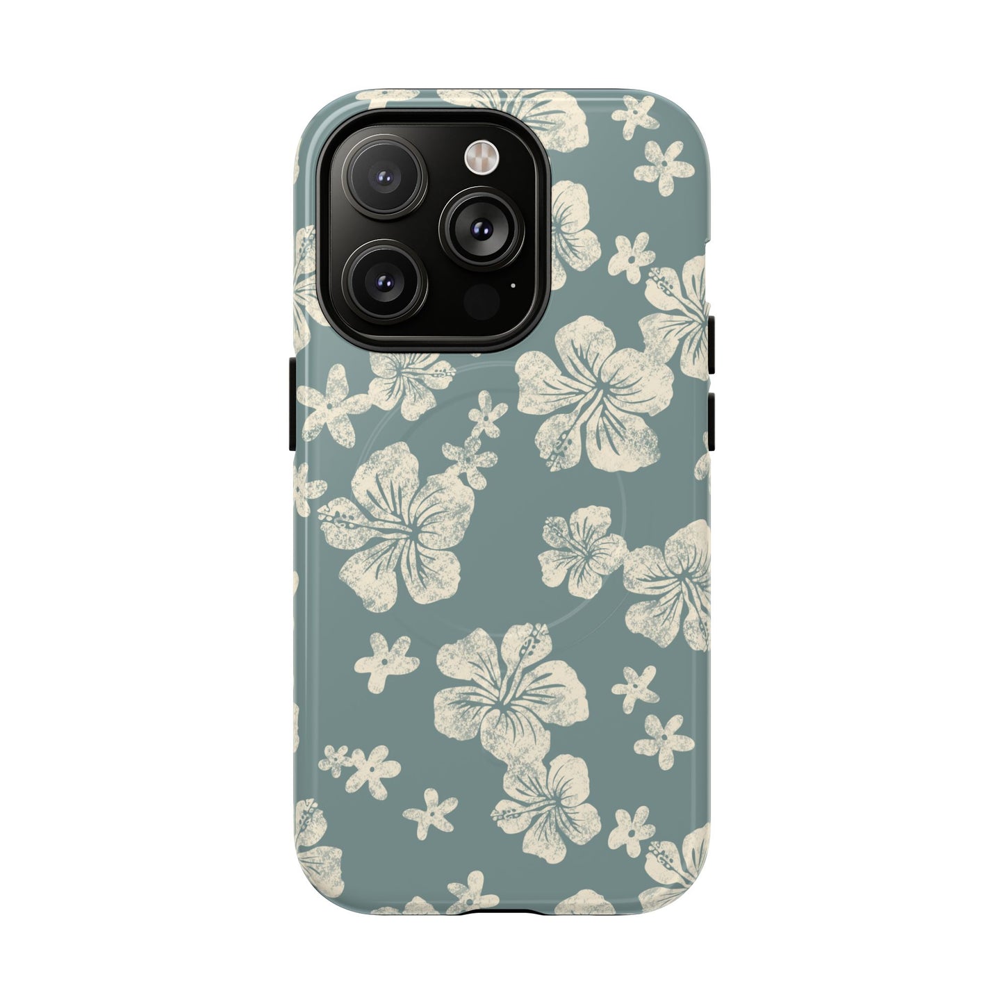 Vintage Hibiscus Phone Case | Floral Tropical Pattern, Matte Magnetic