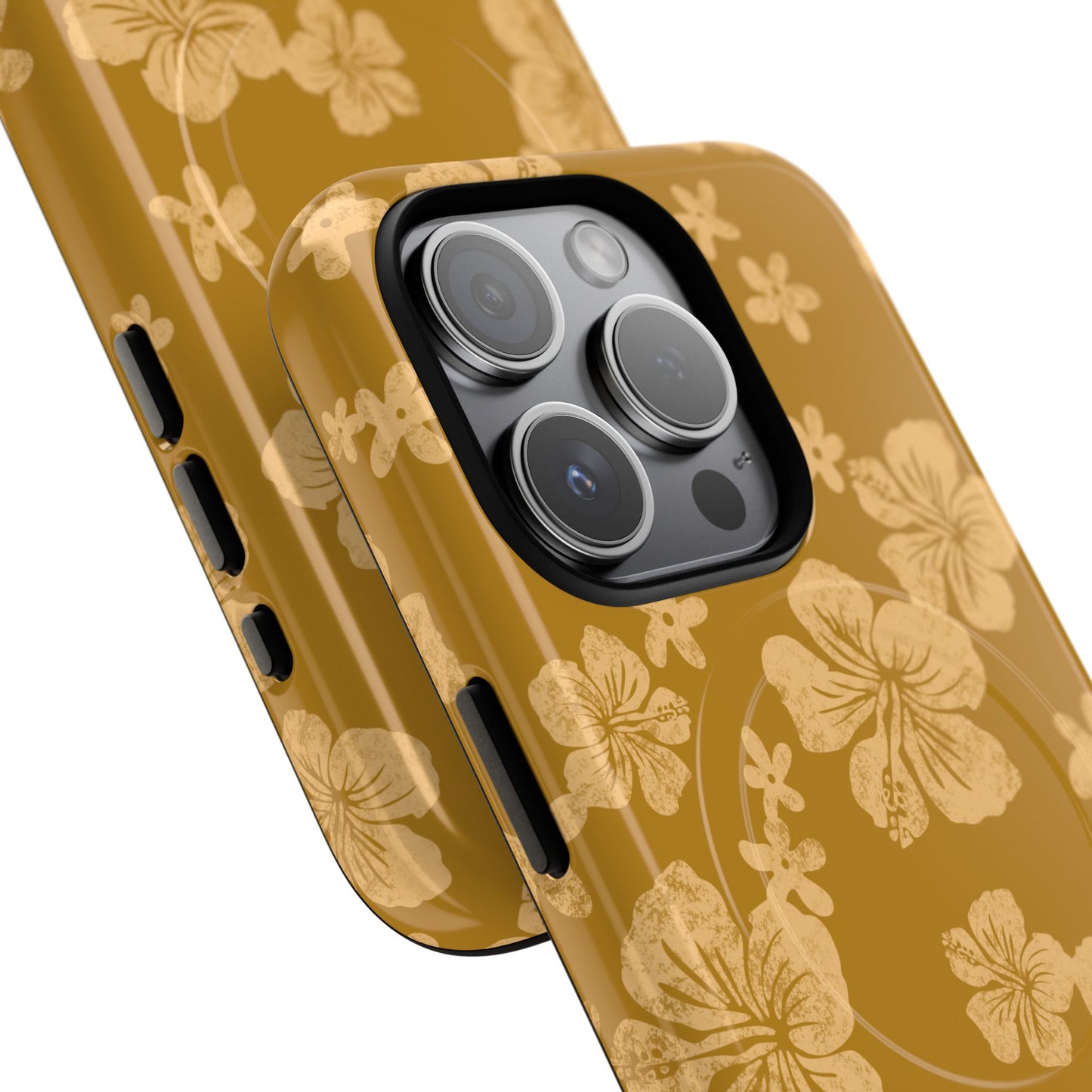 Vintage Hibiscus Phone Case | Floral Tropical Pattern, Matte Magnetic