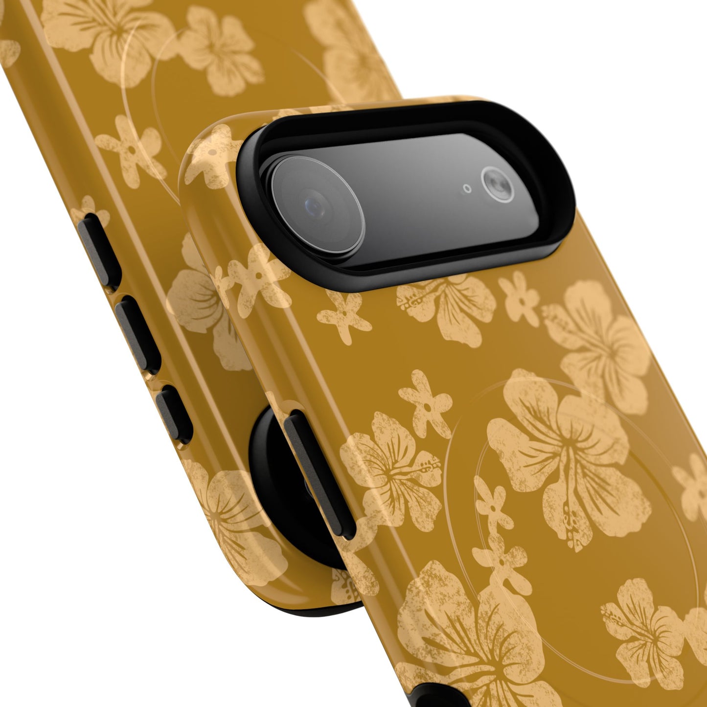 Vintage Hibiscus Phone Case | Floral Tropical Pattern, Matte Magnetic