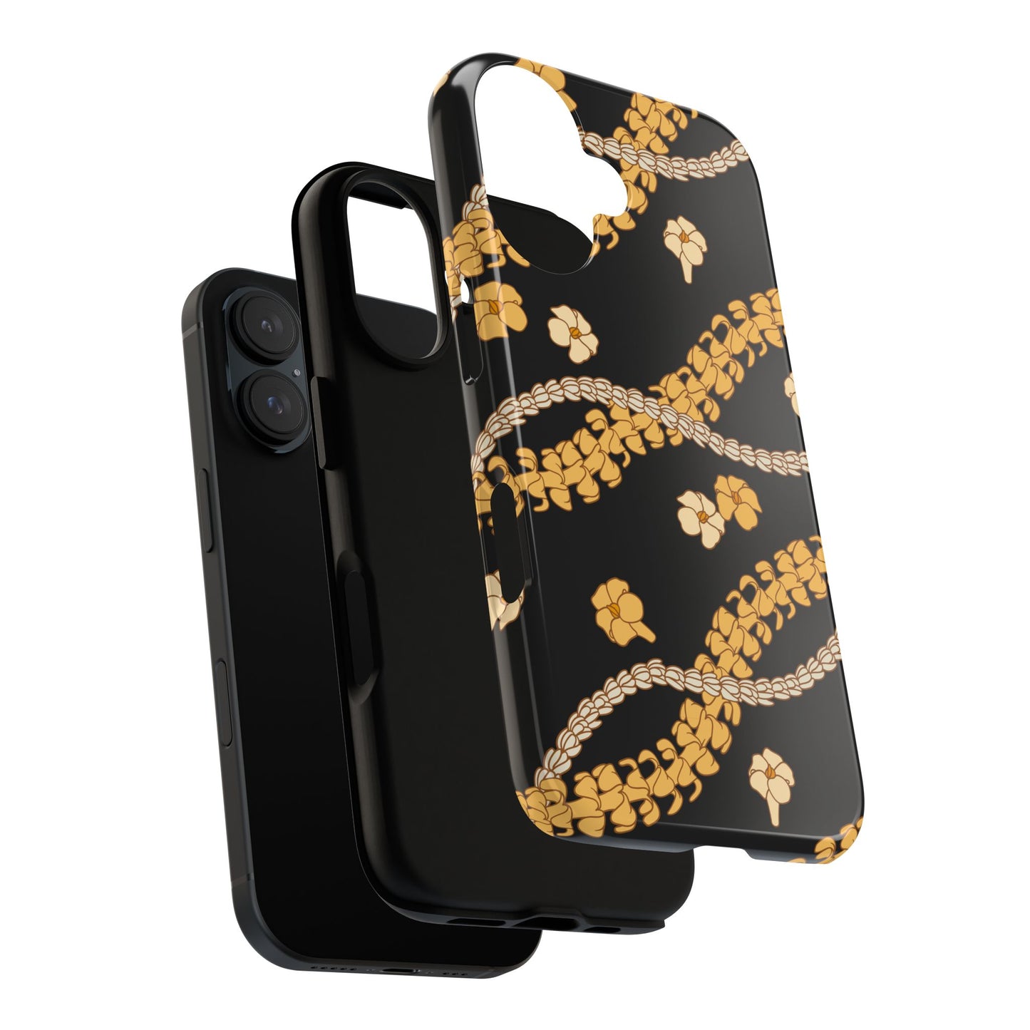Puakenikeni and Pikake Phone Case-Black