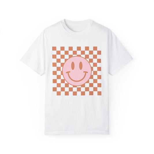 Checkered Smiley - White