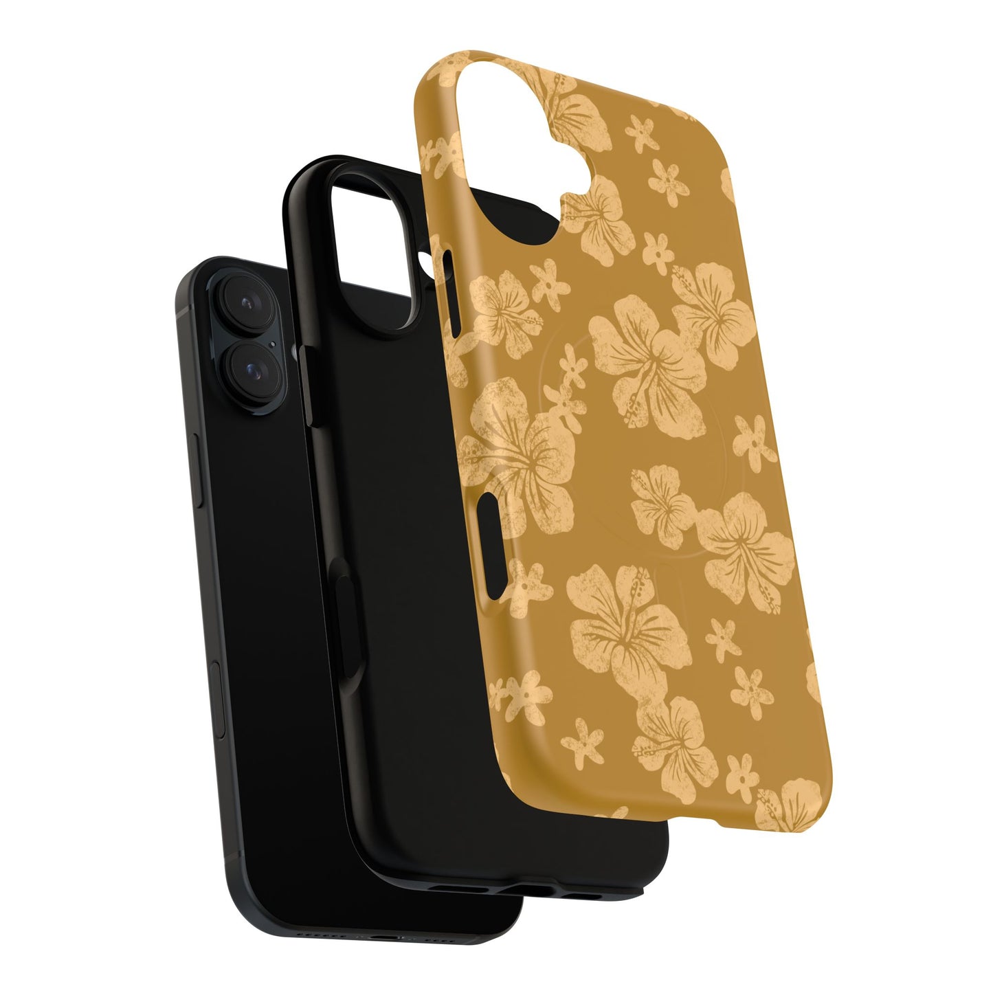 Vintage Hibiscus Phone Case | Floral Tropical Pattern, Matte Magnetic
