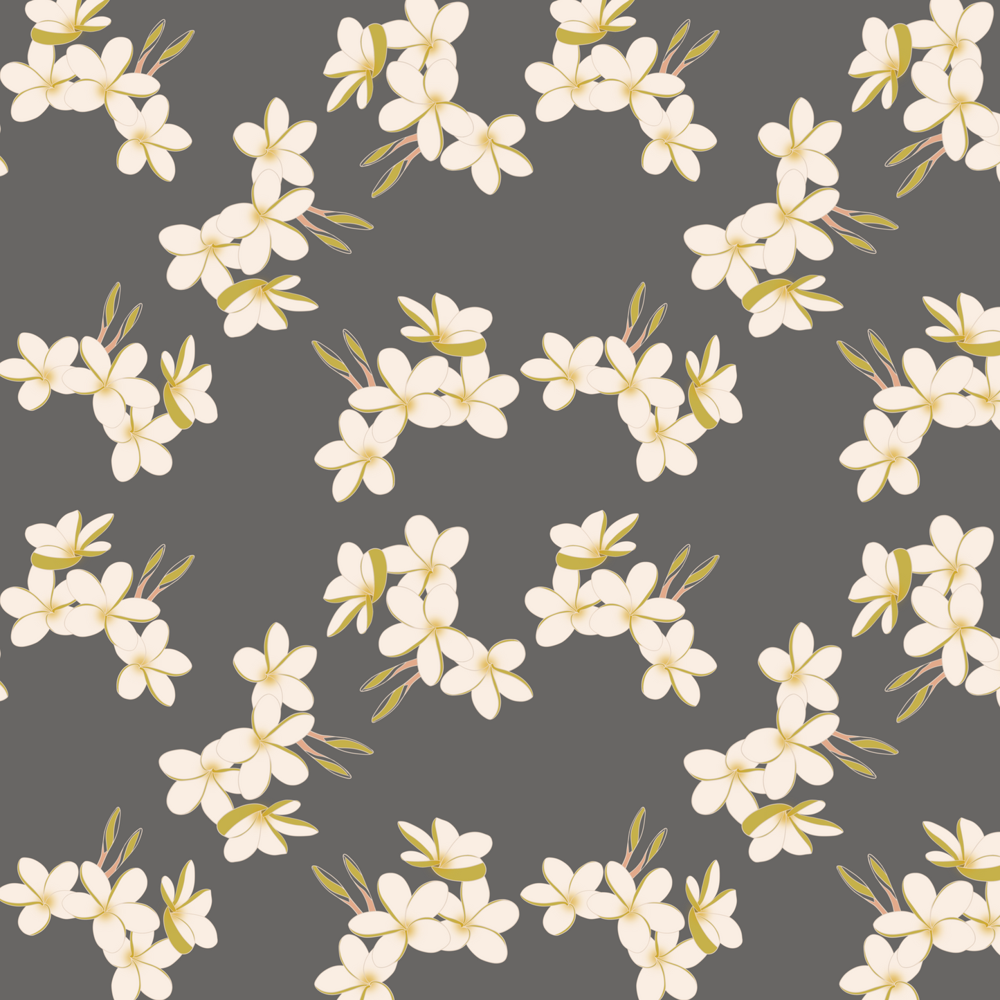 Plumeria Bundles Repeat Surface Pattern