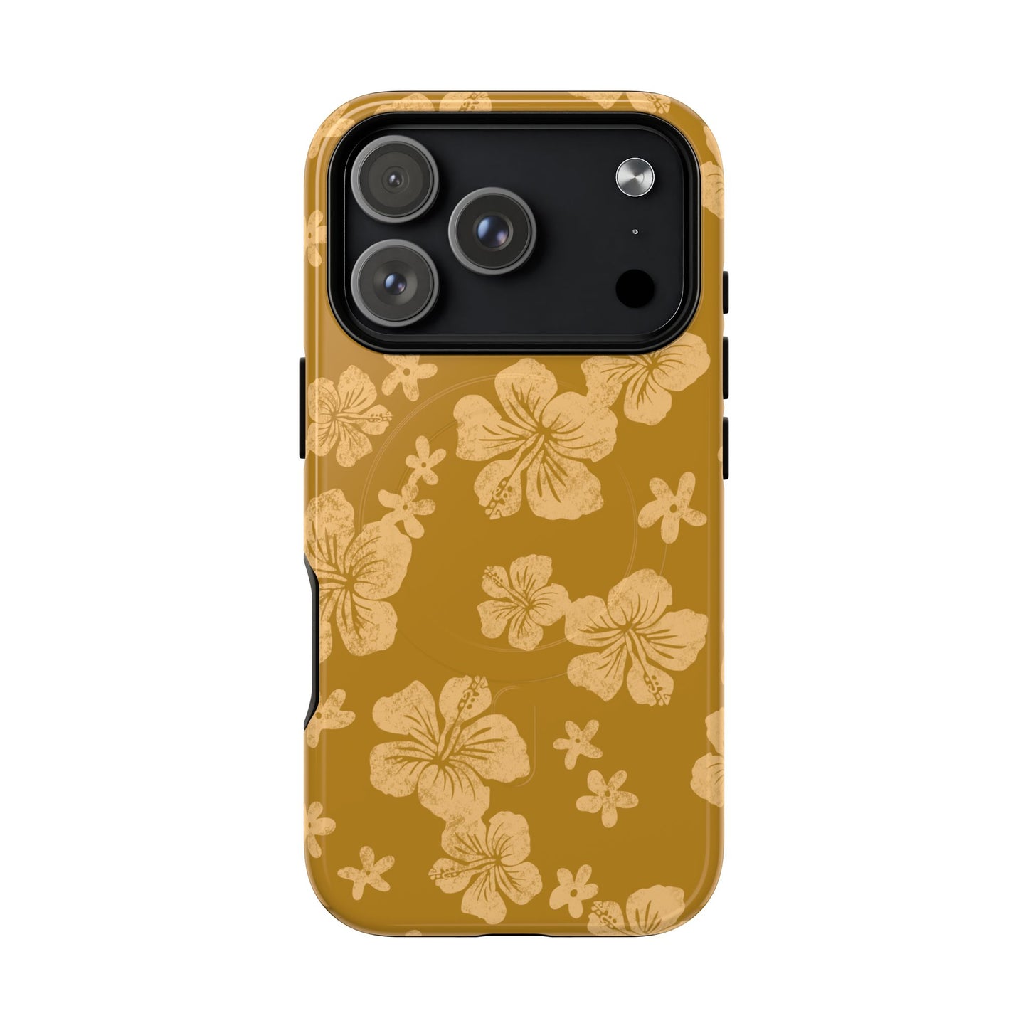 Vintage Hibiscus Phone Case | Floral Tropical Pattern, Matte Magnetic