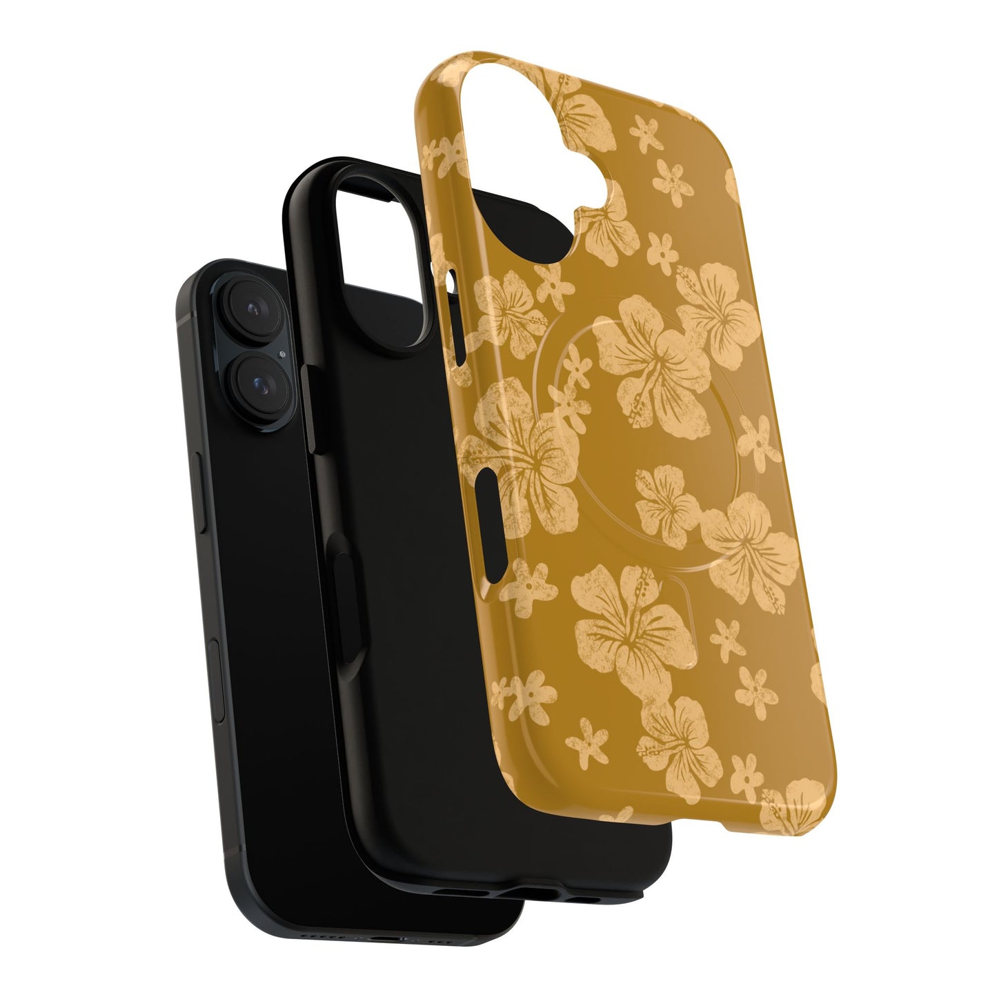 Vintage Hibiscus Phone Case | Floral Tropical Pattern, Matte Magnetic