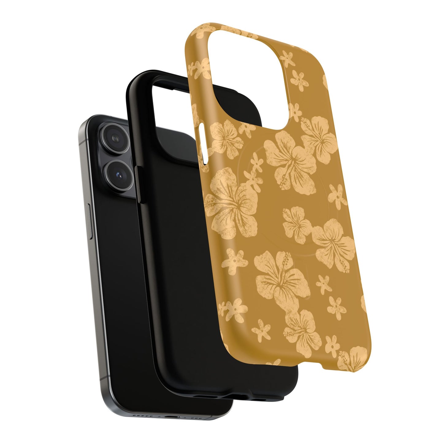 Vintage Hibiscus Phone Case | Floral Tropical Pattern, Matte Magnetic