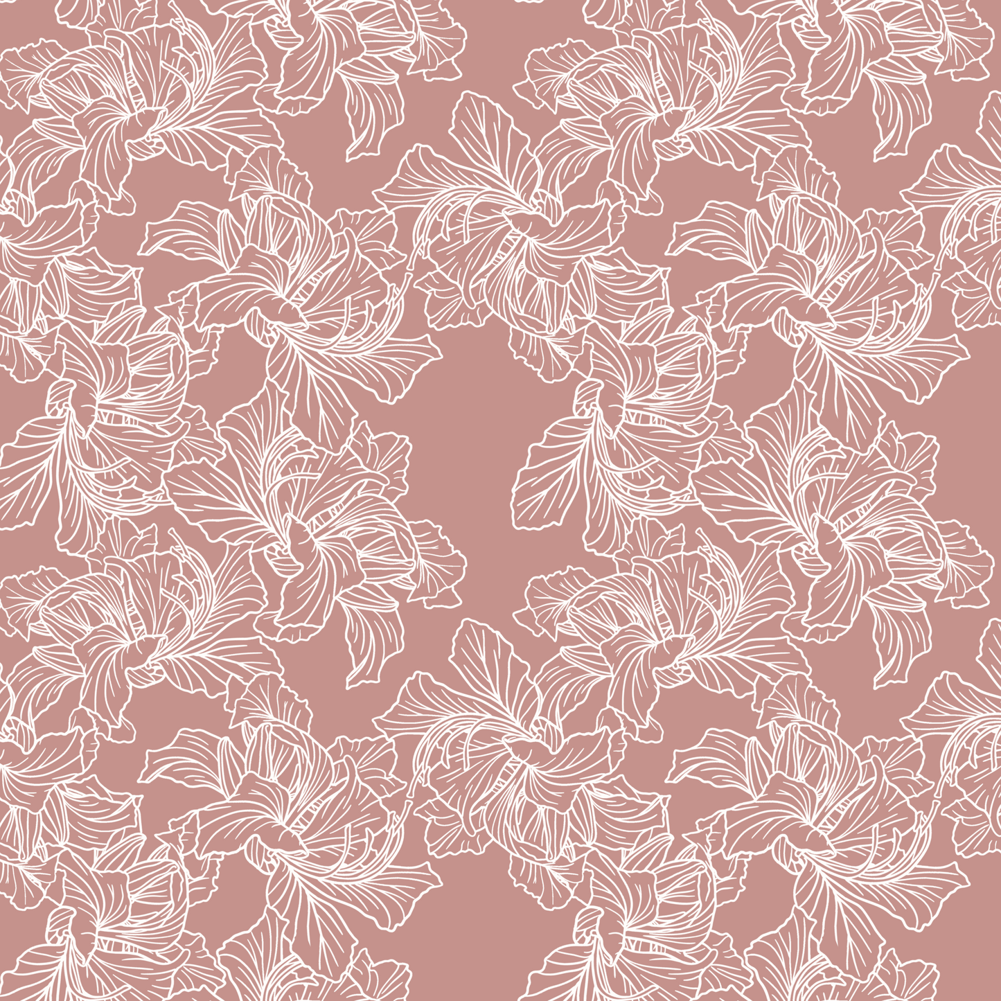 Hibiscus Repeat Surface Pattern