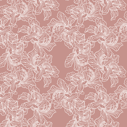 Hibiscus Repeat Surface Pattern