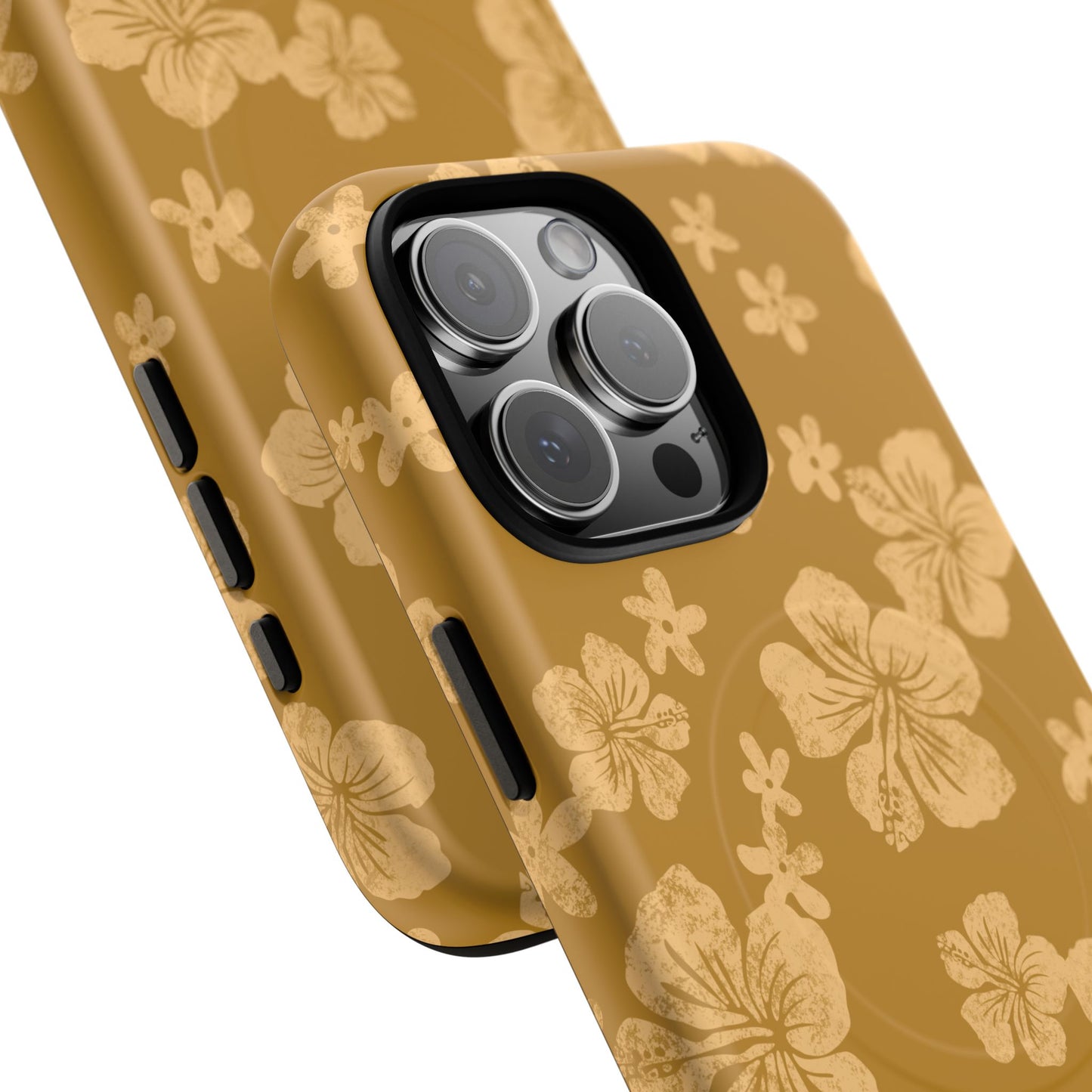 Vintage Hibiscus Phone Case | Floral Tropical Pattern, Matte Magnetic