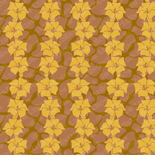 Wild Puakenikeni Lei Surface Pattern