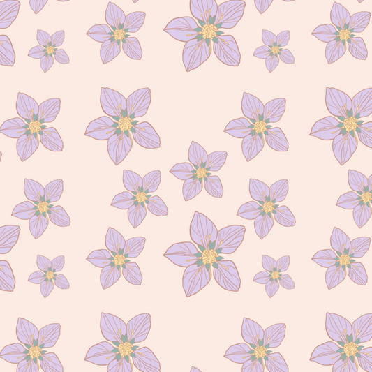 Nigella Flower Repeat Surface Pattern