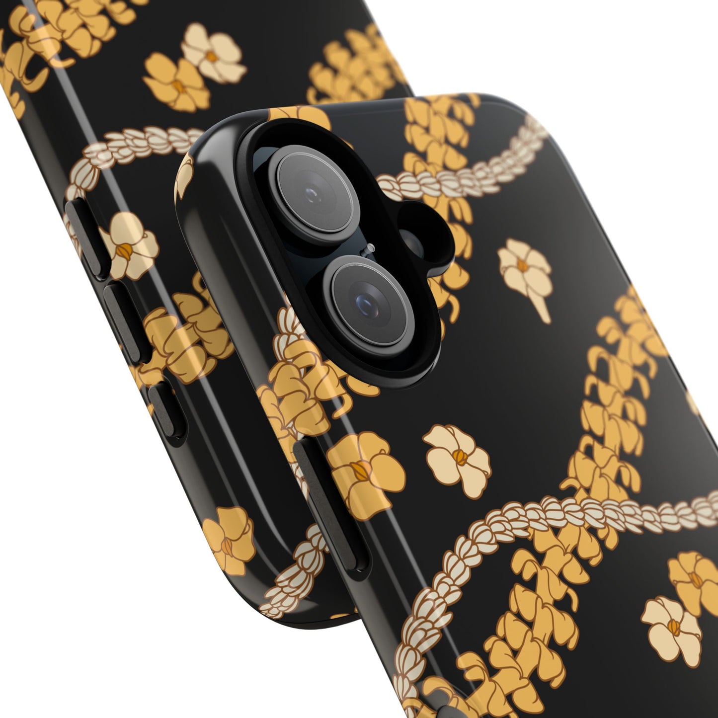 Puakenikeni and Pikake Phone Case-Black