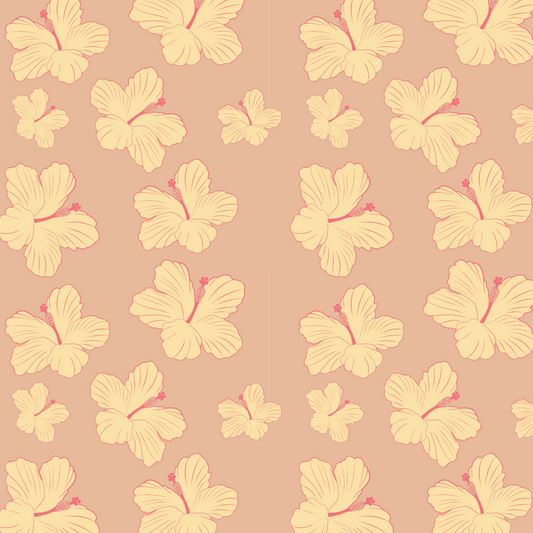Thin Hibiscus Repeat Surface Pattern