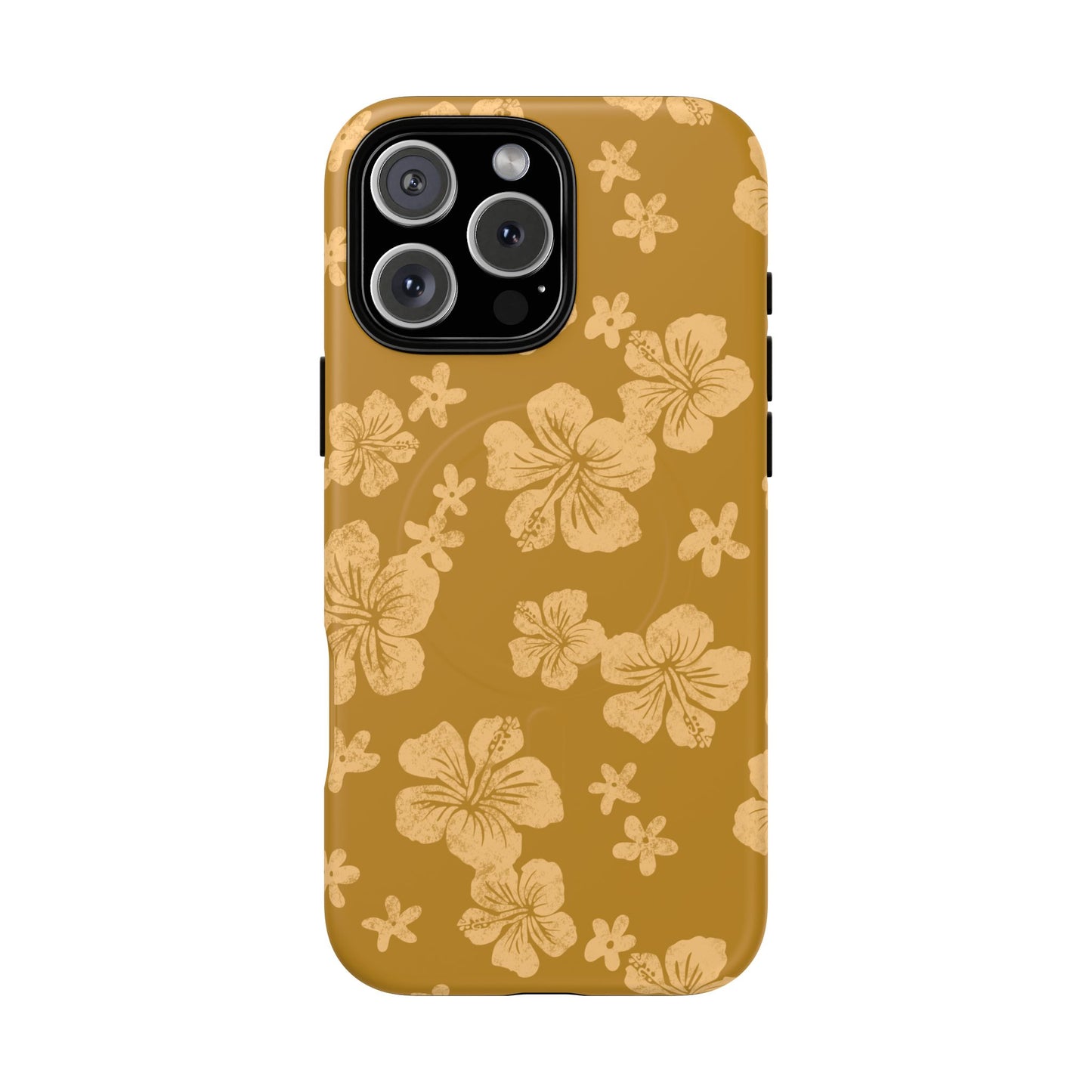 Vintage Hibiscus Phone Case | Floral Tropical Pattern, Matte Magnetic