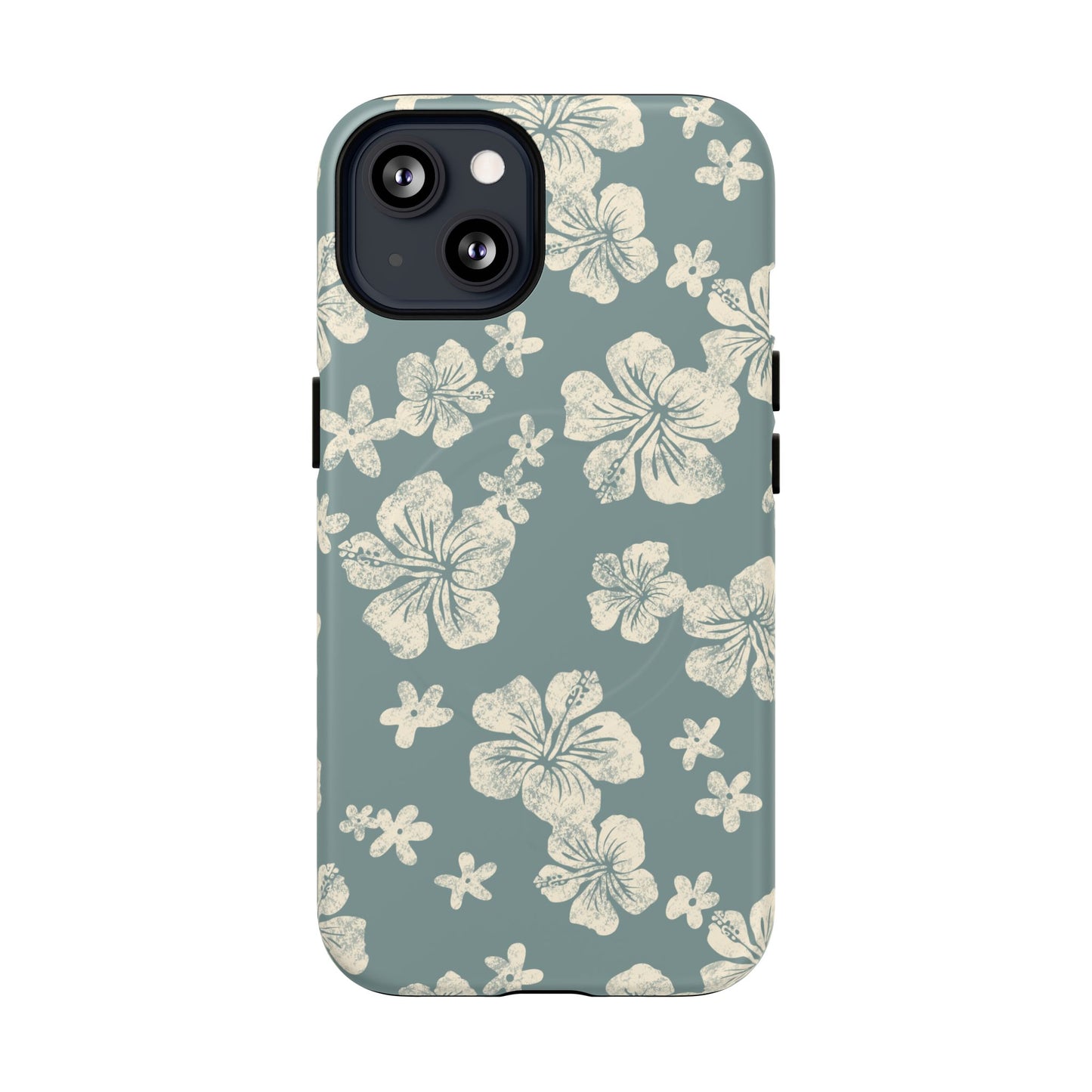 Vintage Hibiscus Phone Case | Floral Tropical Pattern, Matte Magnetic