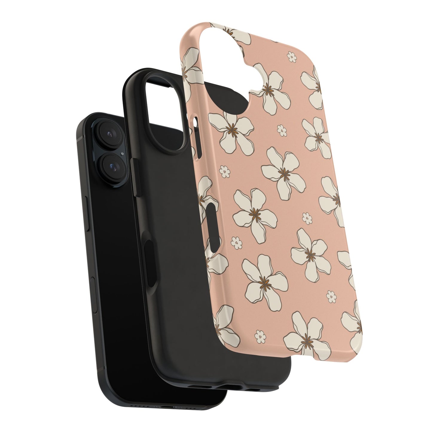Retro Plumeria Flower iPhone Case
