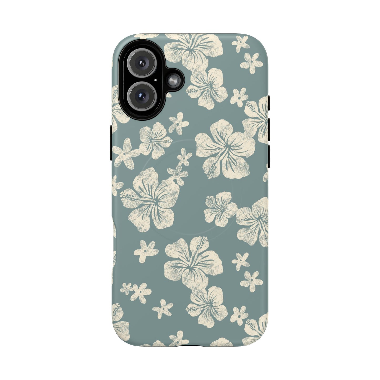Vintage Hibiscus Phone Case | Floral Tropical Pattern, Matte Magnetic
